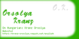 orsolya kranz business card